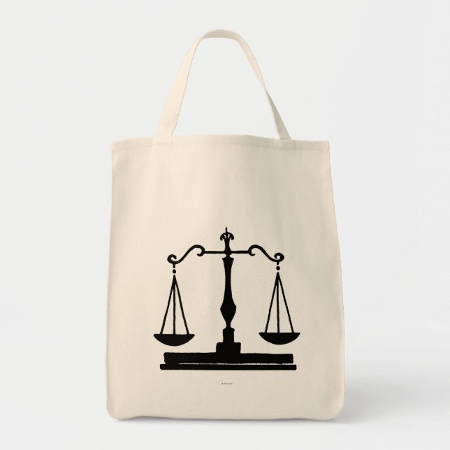 Tote Bag Échelles de justice (Devant)