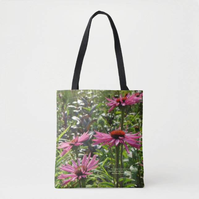 Tote Bag Echinacée géante rose Coneflower (Devant)