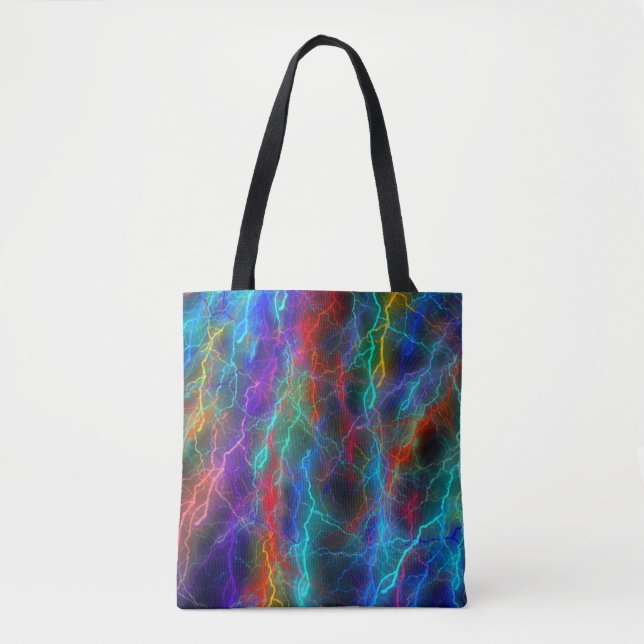 Tote Bag Éclair arc-en-ciel (Devant)
