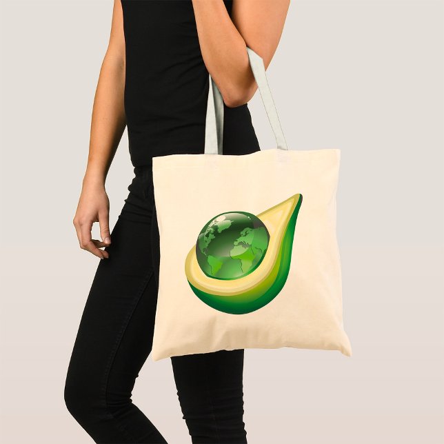 Tote Bag Eco Earth Avocado Globe Planète durable (Créateur téléchargé)