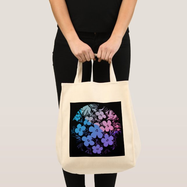 Tote Bag Eco Tropical Bloom Épicerie Fourre-tout (Devant (produit))
