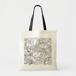 Tote Bag École inspirée des poissons