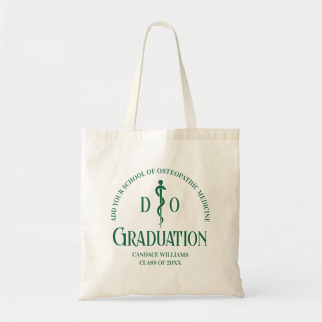Tote Bag Ecole Médicale ostéopathique verte (Devant)