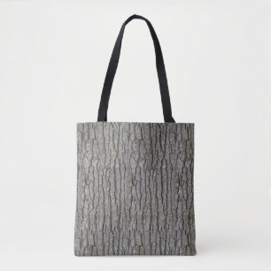 Tote Bag Écorce Rustique Faux Gris Sec