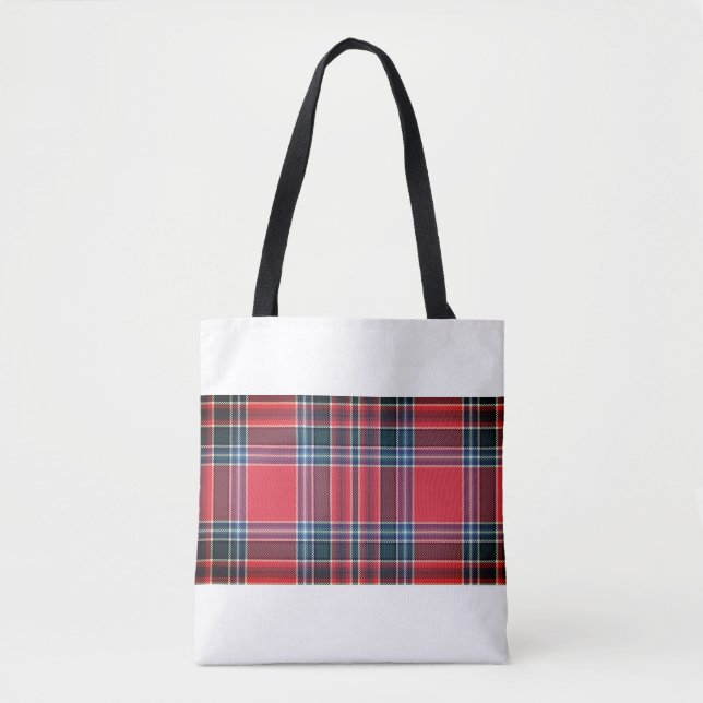 Tote Bag écossais classique À damiers Motif (Devant)