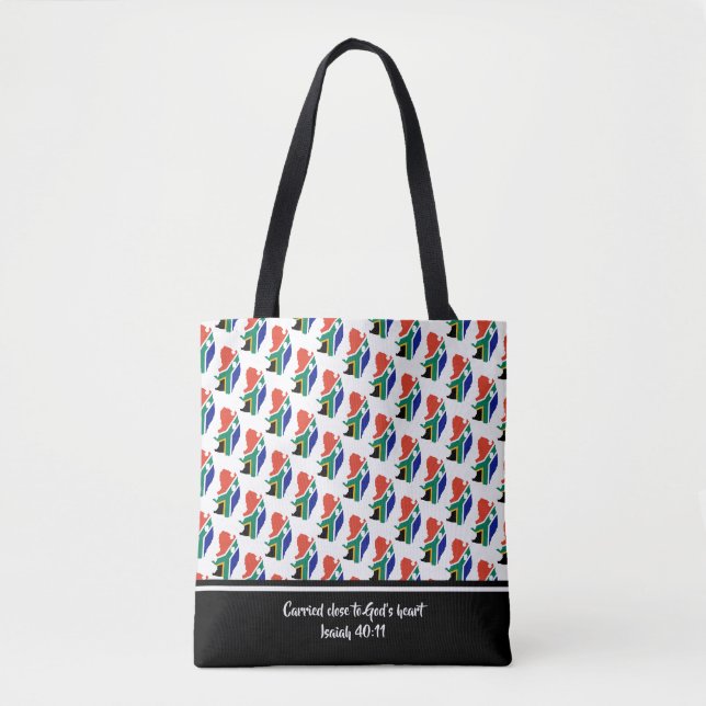 Tote Bag Écriture chrétienne AFRIQUE DU SUD FLAG Isaiah (Devant)