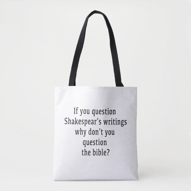 Tote Bag Écriture de Shakespear (Devant)