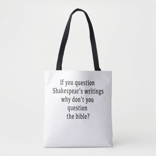 Tote Bag Écriture de Shakespear (Devant)