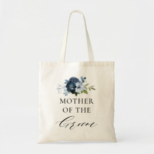 Tote Bag écriture florale marine mère du marié