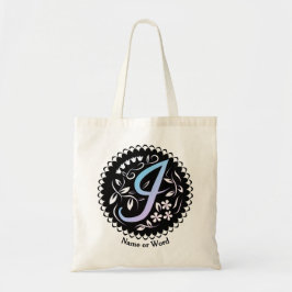 Tote Bag Écriture manuscrite de monogramme Alphabet I