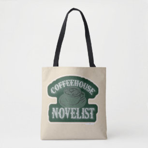 Tote Bag Écrivains romanciers Coffeehouse Illustré Slogan