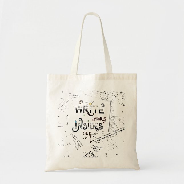 Tote Bag Écrivez votre intérieur dehors! Motivation des écr (Devant)