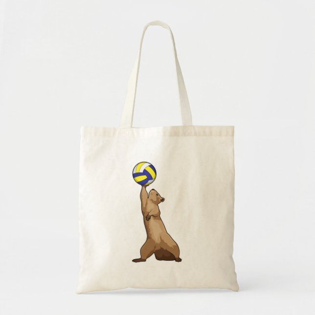 Tote Bag Écureuil avec volleyball (Devant)