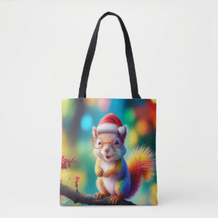 Tote Bag Écureuil de Noël Comme Père Noël-56765