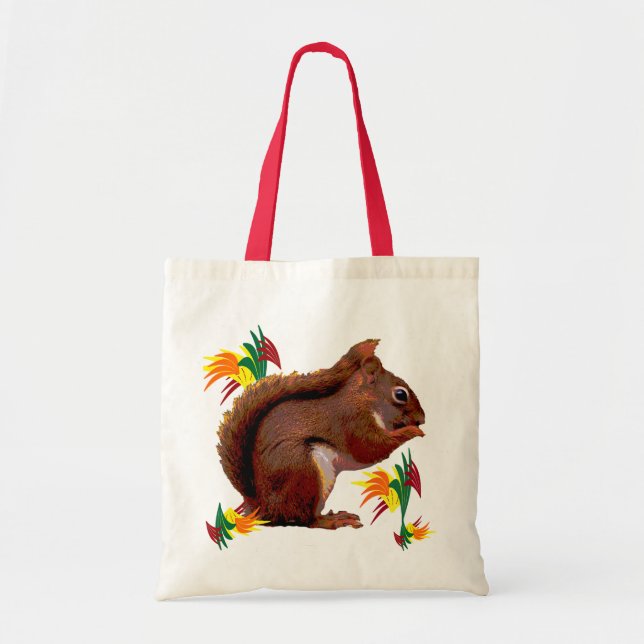 Tote Bag Écureuil rouge en automne (Devant)