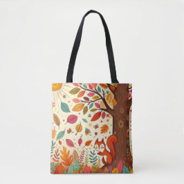 Tote Bag Écureuil solaire à l'automne
