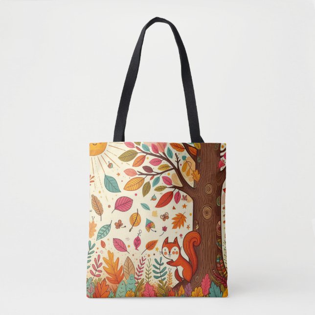 Tote Bag Écureuil solaire à l'automne (Devant)
