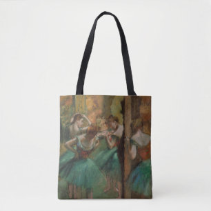 Tote Bag Edgar Degas Danseurs rose et vert