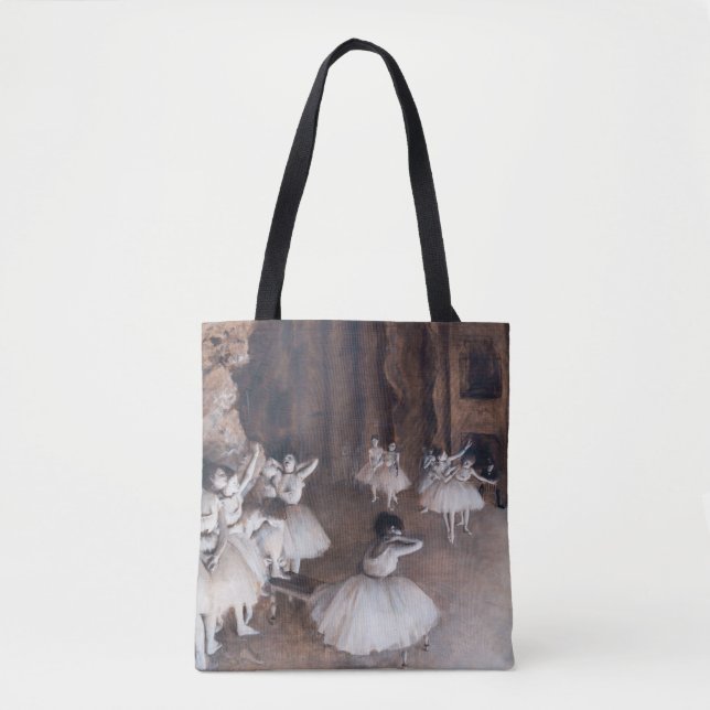 Tote Bag Edgar Degas - Répétition de ballet sur scène (Devant)