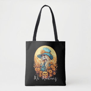 Tote Bag Edgy Cowgirl Skeleton Enseignant de tournesol Hall