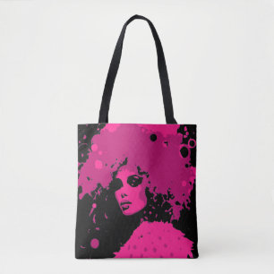 Tote Bag Edgy Retro Partout Grunge Design Tank
