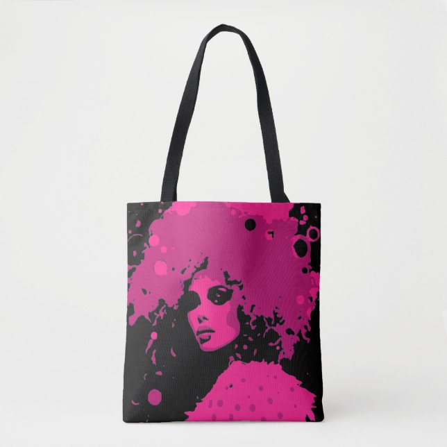 Tote Bag Edgy Retro Partout Grunge Design Tank (Devant)