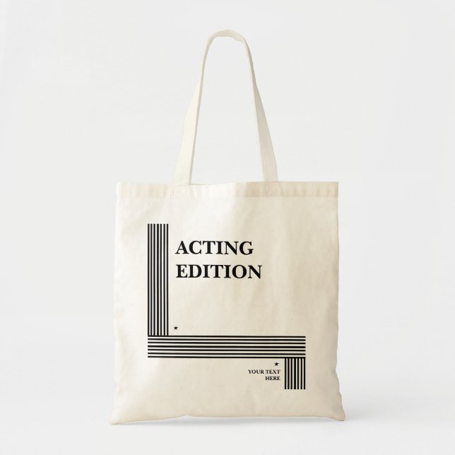 Tote Bag Édition intérimaire Jouer script stylisé (Devant)
