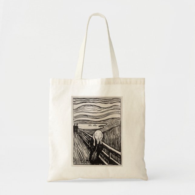 Tote Bag Edvard Munch La Lithographie De Cri Imprimer Célèb (Devant)