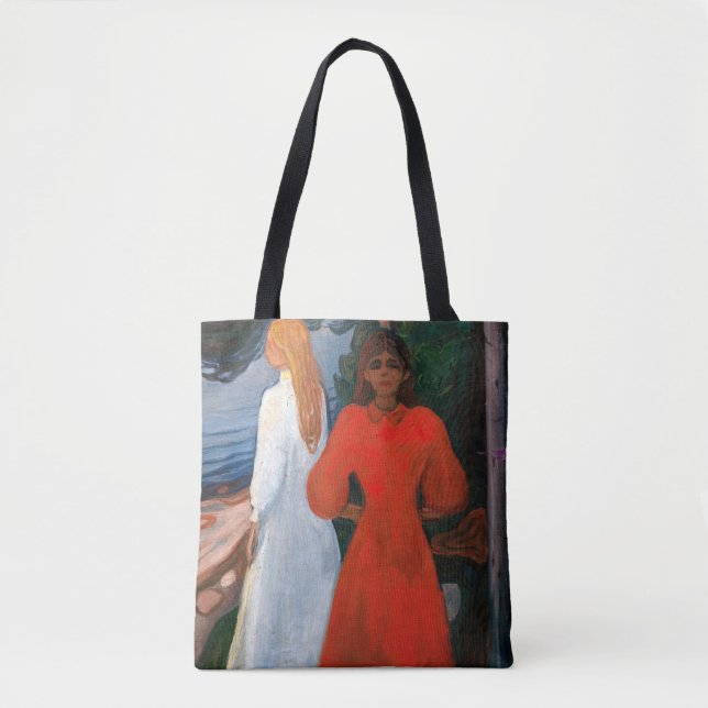 Tote Bag Edvard Munch - Rouge et Blanc (Devant)