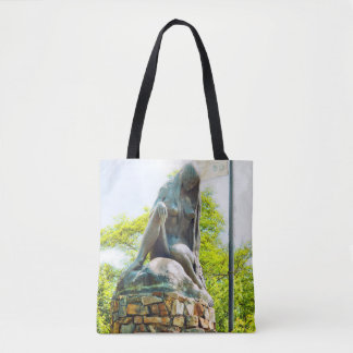 Tote Bag Effet de peinture de la statue de Lorelei du Rhin