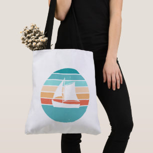 Tote Bag Effet en détresse du coucher de soleil rétro + Voi