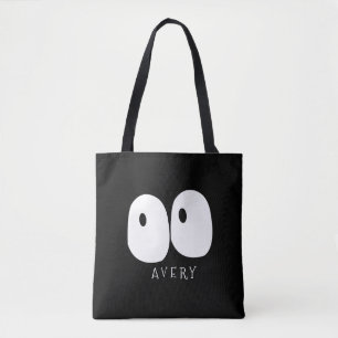 Tote Bag Éffrayant Googly Oeil Moderne Monogramme Personnal