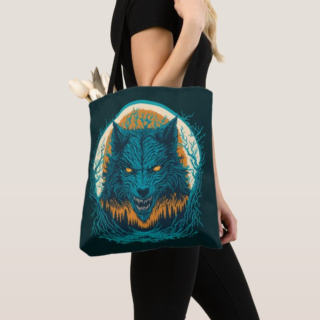 Tote Bag Effrayant loup-garou (De près)