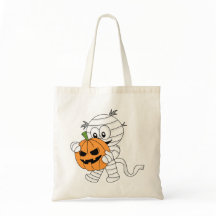 Éffrayante maman caricature orange avec Citrouille