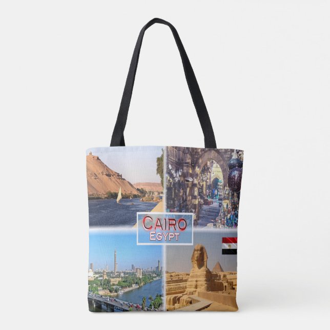 Tote Bag EG Cairo - River Nile - Khan el Khalili - (Dos)
