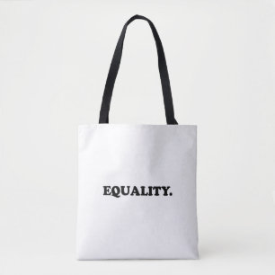 Tote Bag Égalité blanc noir moderne typographie minimaliste