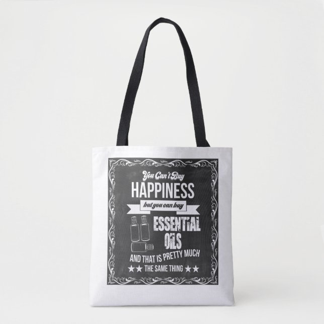 Tote Bag Égaux de achat d'huiles essentielles bonheur (Devant)