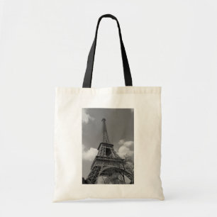 Tote Bag Eiffel nuageux en noir et blanc, 2015