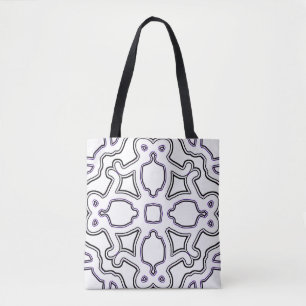 Tote Bag, Ein lebendiges, elegantes, weißes Design Tasche