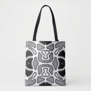 Tote Bag, Ein lebendiges Schwarz-Weiß klassisches Tasche