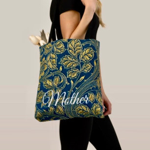 Tote Bag Élégance Bleu Doré