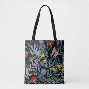 Tote Bag Élégance florale : Arrière - plan Vintage Abstrait