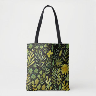 Tote Bag Élégance florale : Motif d'aquarelle Vintage