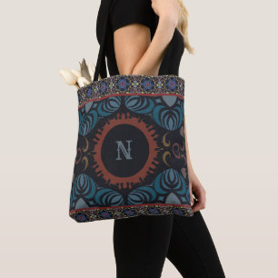 Tote Bag Élégance intemporelle Tissu traditionnel Monogramm
