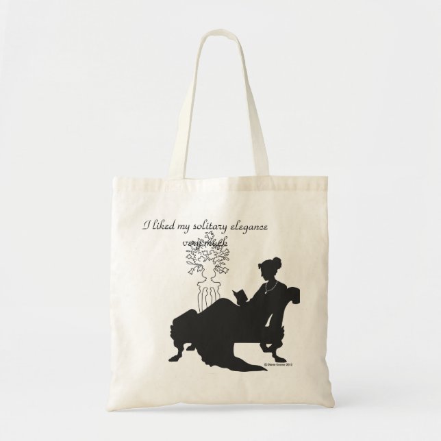Tote Bag Élégance solitaire Fourre-tout de Jane Austen (Devant)