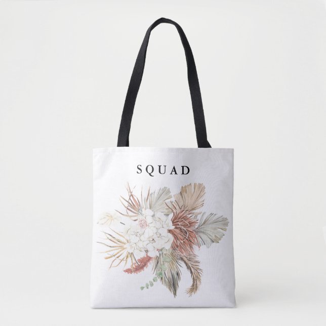 Tote Bag Elégant Blanc Moderne Pampas Grass Tropical Jungle (Devant)