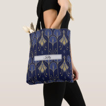 Élégant bleu et or Art déco