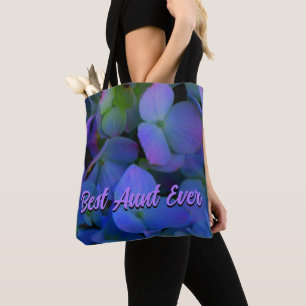 Tote Bag Élégant bleu pourpre bleu pourpre floral
