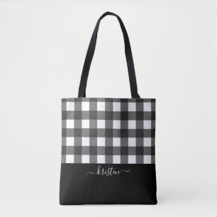 Tote Bag Élégant Buffle noir blanc personnalisé plaqué