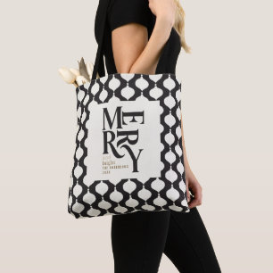 Tote Bag Élégant cadeau de fête de Noël de bauble vintage
